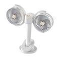 thumbnail image 3 of Ventilador de clip en ventilador doble Ventilador de refrigeración tranquila Ventilador de escritorio ajustable Mini ventilador para caminatas Camping, 3 of 10