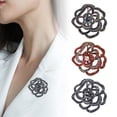 thumbnail image 2 of Mightlink Women Brooch Hollow Flower Shape Anti-slip Bag Coat Collar Hat Scarf Decoration Clothes Pin Party Prom Garment Jewelry, 2 of 7