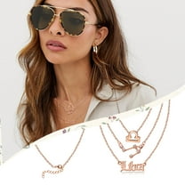 Rose Gold Libra Accessory 9 Pcs Alloy Necklace Bracelet Earrings for Ladies Fashion Decoration