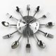 thumbnail image 2 of Kitchen Wall Clock, 3D Removable Modern Creative Cutlery Kitchen Spoon Fork Wall Clock Mirror Wall Decal Wall Sticker Room Home Decoration, 2 of 4