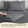 thumbnail image 5 of Luxclub Full Cooling Sheets Microfiber Bed Sheet Set, Wrinkle Free Breathable, Deep Pocket 18", Light Grey, 4 Pieces, 5 of 8