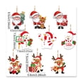 thumbnail image 3 of Clearance! Christmas Decorations Cartoon Colored Wooden Three Grid 9pcs Pendant Santa Pendant Christmas Tree Accessories, 3 of 9