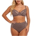 thumbnail image 2 of Bixock Plus Size Push Up Bras for Women Solid Color Elegant Lace Details Underwire Thin Molde Support Matching Set Daily Wear Bra, 2 of 5
