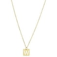 thumbnail image 2 of SuperJeweler W Initial Necklace In 14 Karat Yellow Gold, 16-18 Inches For Women, 2 of 4