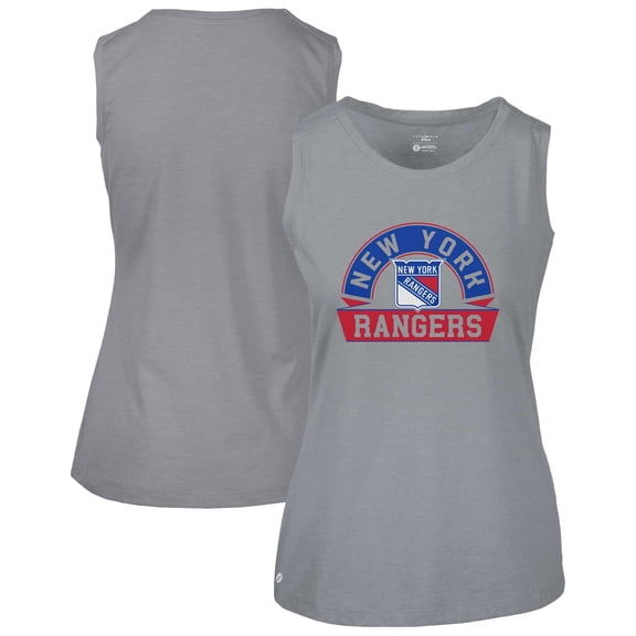 Women's Levelwear  Gray New York Rangers Macy Banner Arch Tank Top