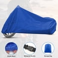 thumbnail image 3 of Cubierta de moto Unique Bargains para todas las estaciones, universal, impermeable al clima, con bolsa de almacenamiento, se adapta hasta 104.33'' XXL azul, 3 of 7