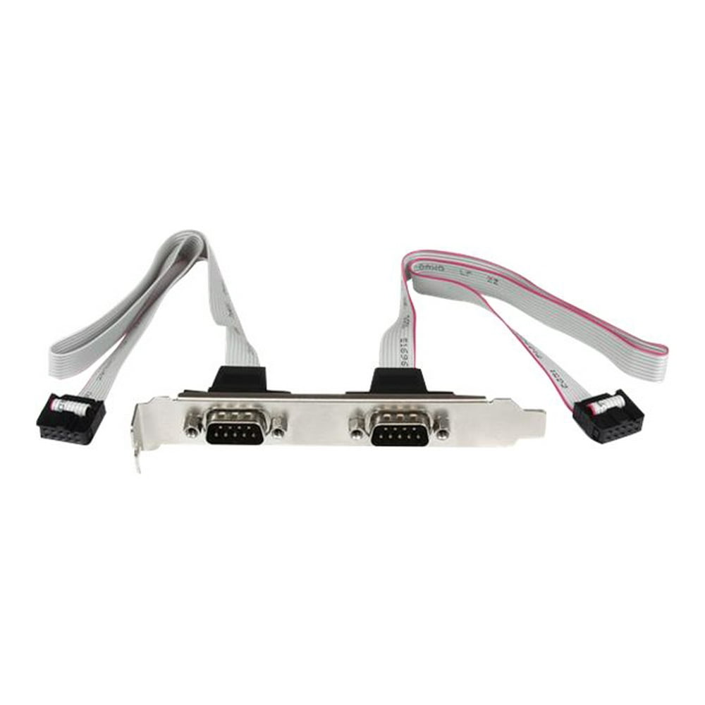 2 Port 16in DB9 Serial Port BRacket to 10 Pin Header DB9 bRacket DB9 Header