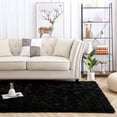 thumbnail image 3 of Lochas Luxury Fluffy Rugs Ultra Soft Shag Rug for Bedroom Living Room Kids Room, Children,6'x9',Black, 3 of 7