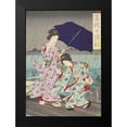 thumbnail image 2 of Chikanobu, Yoshu (Hashimoto) 14x18 Black Modern Framed Museum Art Print Titled - Between the banks of the Sumida Bokutei II, 2 of 5