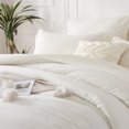thumbnail image 3 of Davulos Twin Comforter Sets , 5 Pieces Bed in a Bag ,White Beddding Comforter Sets with Sheets Solid Lightweight Bed Set for All Seasons, 3 of 8