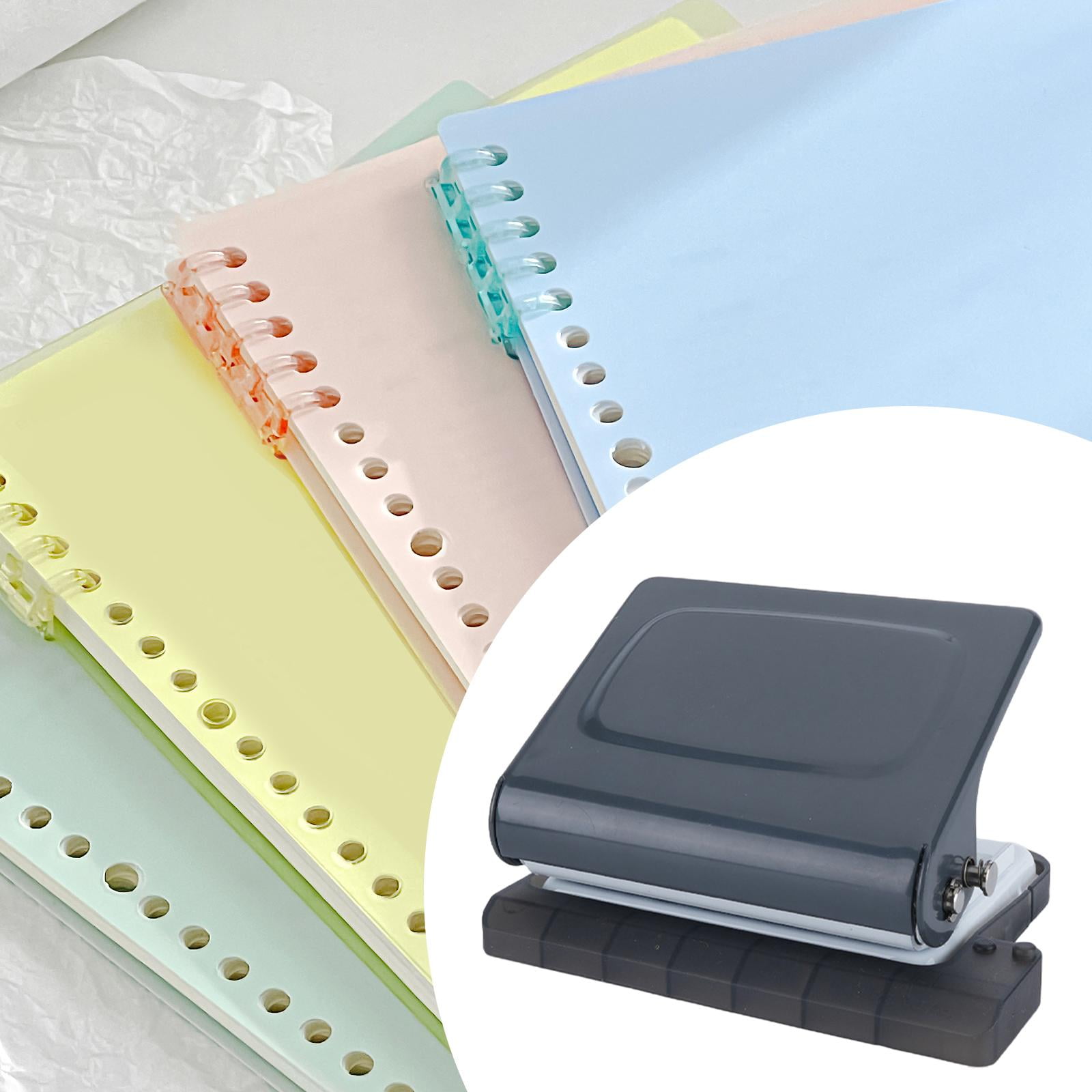S SERENABLE s Punch Paper Punch Effortless Punching, Heavy Duty, Reusable Paper Puncher Mini Paper Punch for Binder Crafting Office Gray