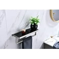 thumbnail image 2 of Lexora Home Bagno Bianca Stainless Steel Shelf with Towel Bar in Brushed Nickel, 2 of 5