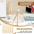 thumbnail image 4 of 36 Pieces Mini Baseball Bat 7 Inch Unfinished Small Wooden Bats Unpainted Wood Baseball Bats for Painting Keychain,36 x small baseball bats,Wood, 4 of 7