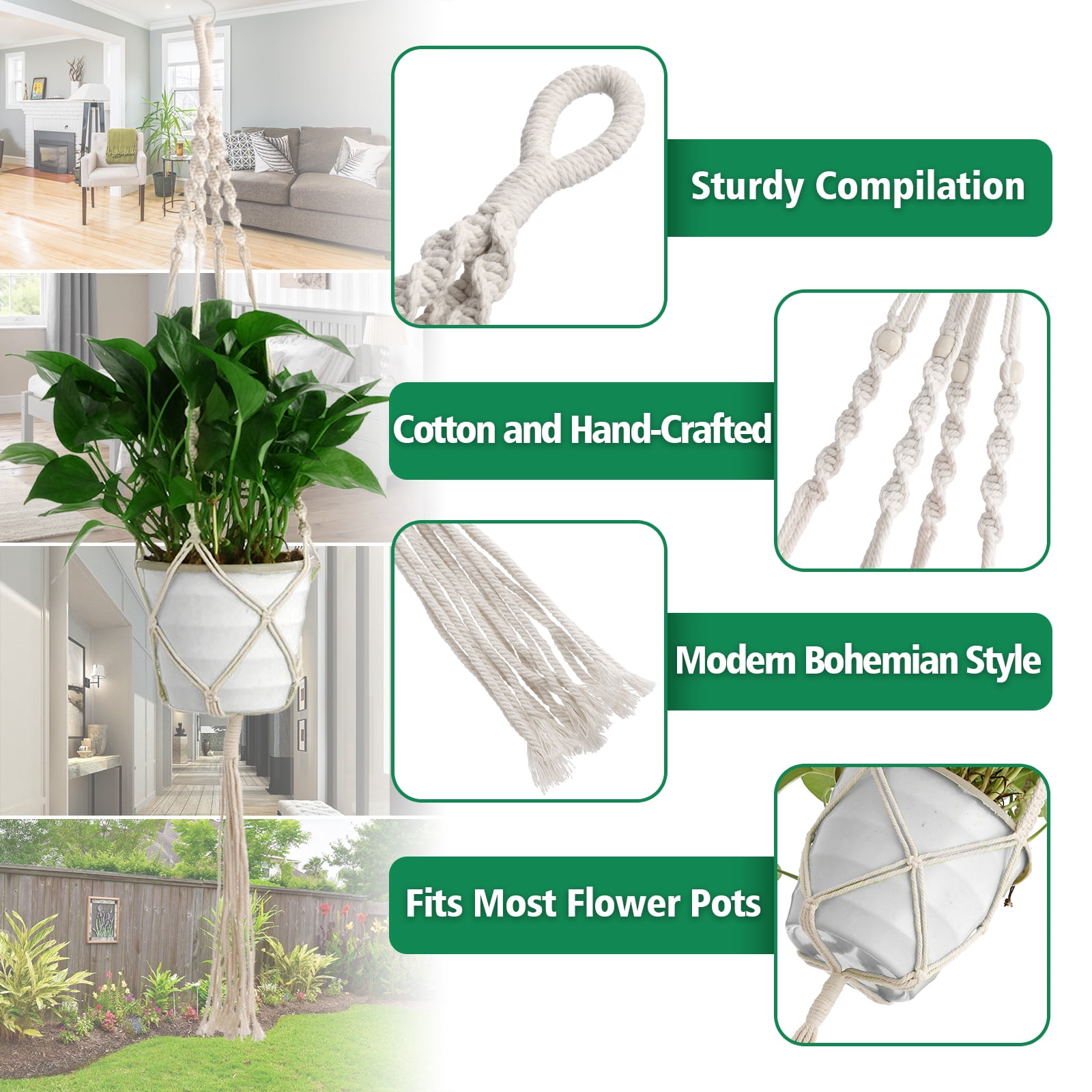 Macrame Plant Hanger Kit-4 Rings, 1 count - Smith's Food and Drug