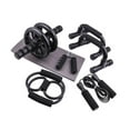 thumbnail image 2 of koolsoo Ensemble de 7 Pcs de Roues à Roulettes d'Entraînement Ab Accessoire Complet Ensemble d'Équipement de Mise en Forme Noir, 2 of 9