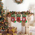 1 Pack Personalized Merry Christmas Red Stockings with Cute Dog