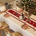 thumbnail image 5 of Xuniizn Christmas Tablecloth Wrinkled Cheesecloth Christmas Tablecloths - 72x13" Bohemian Christmas Table Cloth Rectangular Table Cover for Holiday, Wedding Party Christmas Decorations for Home, 5 of 7
