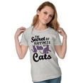 thumbnail image 4 of Crazy Cat Lady Secret of Happiness Womens Slim Fit Graphic Tee Brisco Brands M, 4 of 5