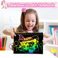 thumbnail image 3 of ZMLM Kids Scratch Party Favors Gifts: 24 Pack Unicorn Scratch Art Notebooks Birthday Gifts Rainbow Party Favors Toys Girls Boys Bulk Art Craft Kit Stocking Stuffers Classroom Prizes Christmas Gift, 3 of 7