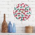 thumbnail image 7 of Dreamtimes Round Digital Clock Cartoon Red Cherry Creative Decorative Quiet Not Ticking Clock,Bedroom Living Room Bathroom Kitchen Office Wall Ornament, 10In, 7 of 7
