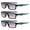 3 Pairs of Green, variant on 3 Pairs of Mens Rectangle Sunglasses Reading Glasses 1.00, Red Sport Gradient Gray Lens Readers +1.00 Strength