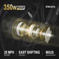 thumbnail image 7 of Elecony Electric 27.5" Adults Bike, Removable Hidden 36V 10Ah Lithium Battery 350W Brushless Motor City Ebike, 20MPH Assist, Disc Brake, 7 Speed System， Black, 7 of 7