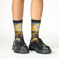 thumbnail image 4 of Fuzoiu Starry Sky Moon Sunflower Print Kids Socks For Boys Girls,Grip Crew Socks with Non Slip,Lightweight Stretch Crew Socks,Toddlers Crew Boot Socks, 4 of 5