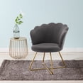 thumbnail image 7 of Duhome Velvet Accent Chair for Living Room Bedroom Makeup Vanity Chair with Gold Metal Legs Gray, 7 of 7