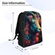 thumbnail image 4 of Disketp Colorful Flower Goat Mochila Unisex de Apertura Lateral Completa, Mochila para Laptop para Escuela, Trabajo y Viajes, 4 of 8