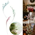 thumbnail image 7 of SLYNSHome Christmas Tree Picks and Sprays Decorations Christmas Balls Ornament for Vase Fillers Wreath Home Party Holiday Docor - Pink, 7 of 7