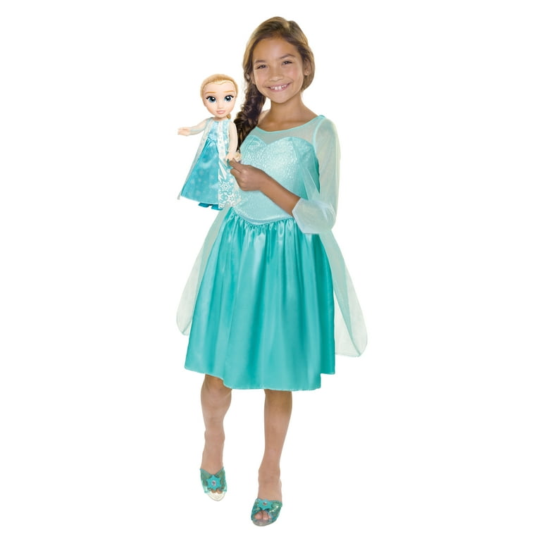 Disney Princess Elsa Doll with Girl Sized Dress Like Your Doll Outfit -  Walmart.com