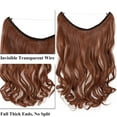 thumbnail image 6 of Benehair Adjustable Headband Invisible Wire Hair Extensions Highlight Long Wavy Curly Synthetic Hairpiece for Women Heat Resistant Fiber No Clip, 6 of 8