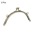 thumbnail image 3 of Uxcell Metal Purse Frames, 6.1" 2Pack Kiss Lock Clasp Frame for Coin Bags Sewing DIY, Bronze, 3 of 6