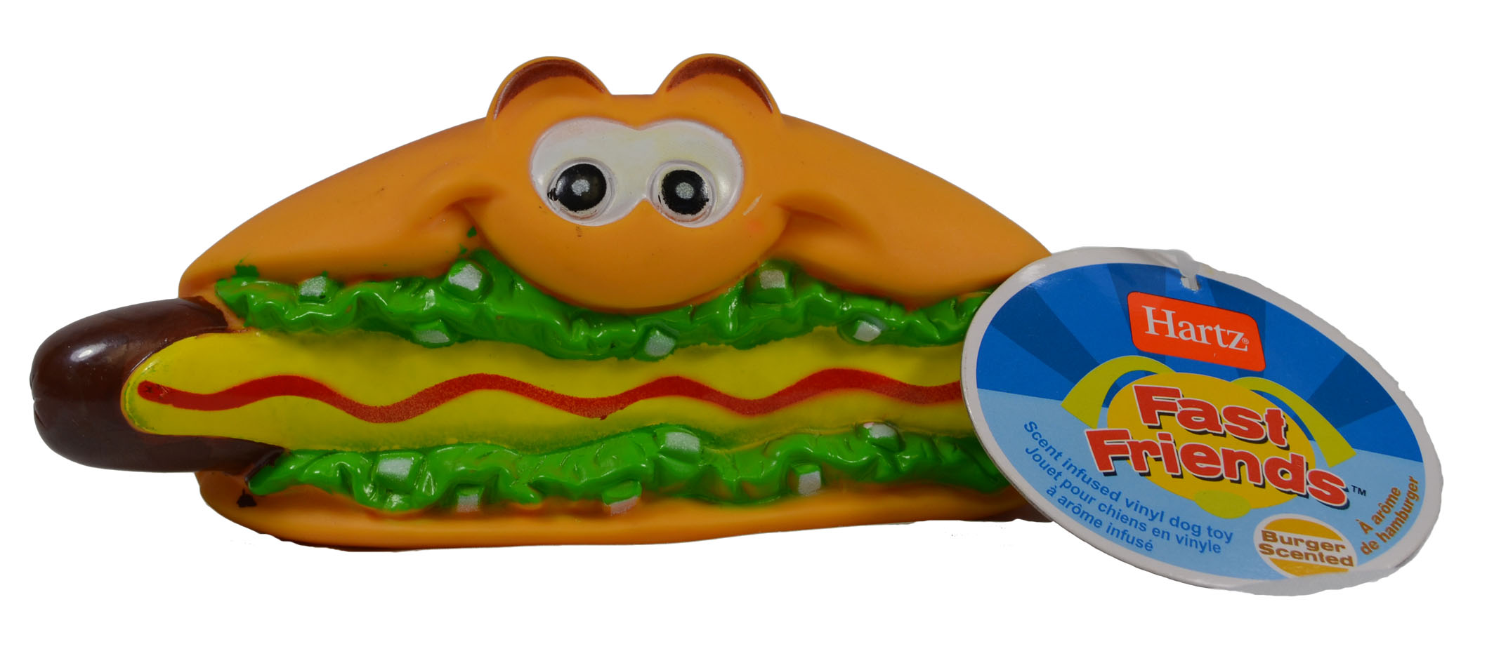 hartz hamburger dog toy