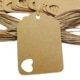 thumbnail image 1 of 100 Pcs Wedding Favor Hang Tag Rectangular Shape Heart Punched Gift Tags with Free Natural Jute Twine - Colors Available, 1 of 5