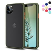 Entronix Shockproof Matte Case for iPhone 11 Pro with Soft TPU Bumper, Slim Case Olive Green