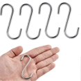 thumbnail image 2 of 4 Pack Heavy Duty Stainless Steel S Shaped Hooks for Bathroom Kitchen Clothes Hats, 2 of 4