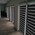 thumbnail image 6 of Zebra Cordless Window Blinds, Dual Layered Light Filtering Roller Shades, Easy Install Blinds, Indoor Home Decor, Pull-Down Shades for Windows, Light Control for Day & Night, Black, 52"W X 72"H, 6 of 7