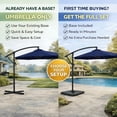 thumbnail image 4 of NAPWANT 10ft Patio Cantilever Umbrella, Hanging Offset Outdoor Umbrella with Crank & Cross Base, Navy-Blue (No Base), 4 of 10