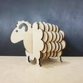 thumbnail image 4 of Binwennn Table Chargers Set Wood With Holder Sheep Shaped Table Pads Small Medium And Large Size Cute For Hot And Cold Drinks Dishes And Pans Table, 4 of 4
