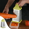 thumbnail image 6 of SNGMN Stainless Steel Box Grater for Cheese & Vegetables - 4-in-1 Grater with Ergonomic Handle, Dishwasher Safe, Rust-Resistant, Easy Slicing & Shredding, 9.4x4.3 inches, 6 of 8