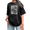 Black, variant on UNISHE Washed Vintage Floral Lily Graphic Tee - Women's Casual Aesthetic Crewneck Shirt