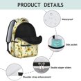 thumbnail image 4 of Sunflower and Bud Yellow Pattern Backpack for School, Cute School Bag with Adjustable Shoulder Straps and Padded Back, 15.3"x11"x7.1", 4 of 5