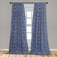 thumbnail image 5 of Ambesonne Moose Curtains, Funny Cartoon Mascots, Pair of 28"x95", Multicolor, 5 of 5