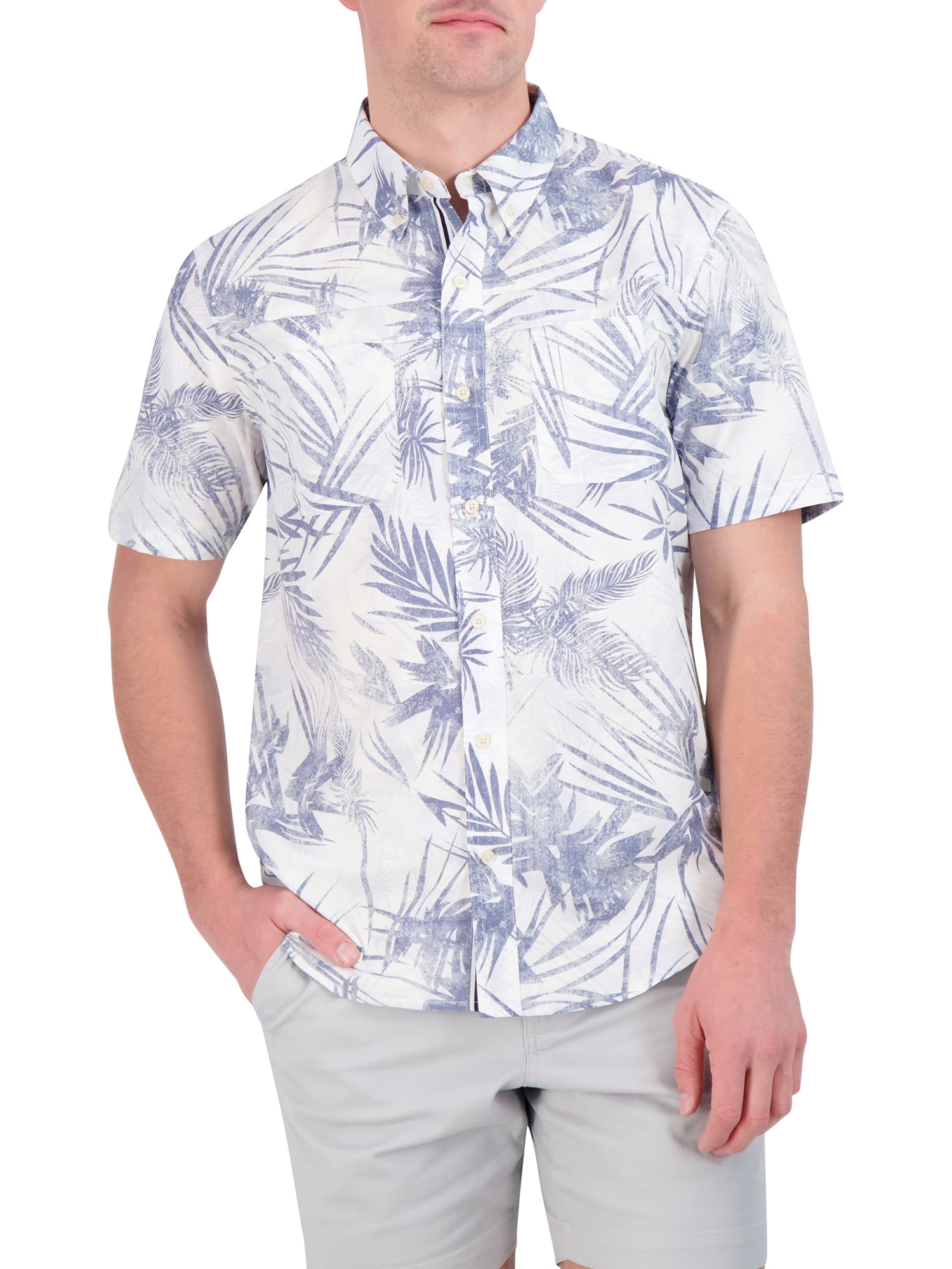 Short Sleeve Outdoor Printed Button 
