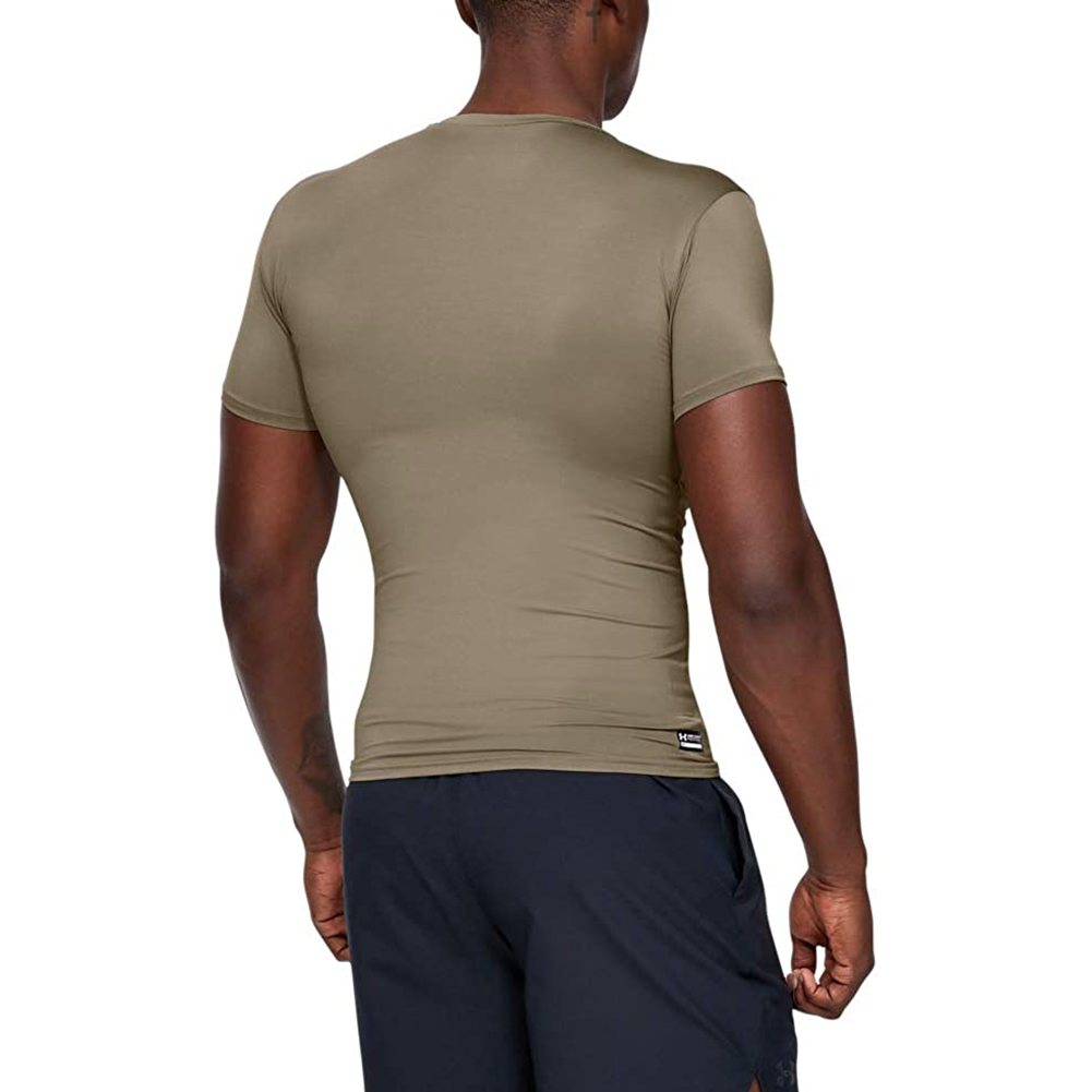 Under Armour Men's T-Shirt UA Tactical HeatGear Compression Active Tee 1216007, Tan, S - image 4 of 4