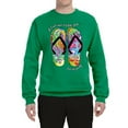 thumbnail image 2 of Wild Bobby, If I Can't Wear My Flip Flops I'm Not Going Colorful Sandals Streetwear Unisex Crewneck Graphic Sweatshirt, Kelly, 3XL, 2 of 3