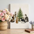 thumbnail image 2 of Canvas Wall Art, Christmas Cats Framed Canvas Prints for Bedroom Bathroom, Xmas Tree Vintage Ornaments Gallery Wrapped Wall Decor for Home Office, Gifts, 11"x14" Ship Next Day, 2 of 9