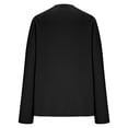 thumbnail image 4 of DuoJiaJ Womens Long Sleeve Top, Crew Neck Solid Color Sun Athletic Top Black L, 4 of 5