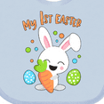 thumbnail image 4 of Inktastic My 1st Easter Bunny with Eggs and Carrot Boys or Girls Baby Bib, 4 of 4